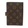 Used 12564 Agenda PM R20005 8001 LV Logo Flower Brown Diary 6-Hole Card Case Monogram Maroon Unisex from Japan AUTHENTIC