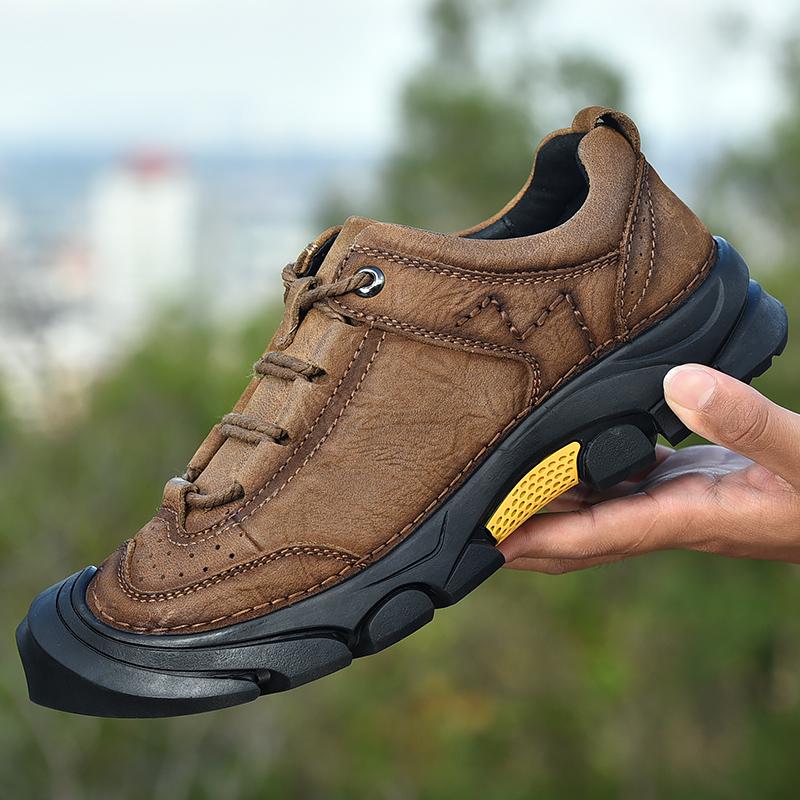 

Мужская обувь из натуральной кожи, повседневная обувь, оксфорды на шнуровке, весна-осень, кроссовки для походов, мужская обувь на открытом воздухе Zapatos De Hombre 11 хаки