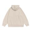 Unisex Hooded Zip-Up Sweatshirt Loose Fit Streetwear Casual Pullover With Patch Detail