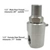 Leakproof Rotating Hose Reel Swivel 1/2inch 5124-Ni-AL MXF Hose Reel Swivel Industrial Garden Application