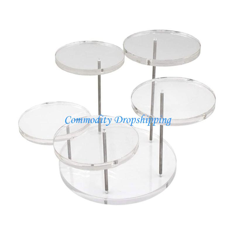 Y5JC Прозрачный/Черный Акриловый Стеллаж-Витрина Стильный Стеллаж для Хранения Украшений