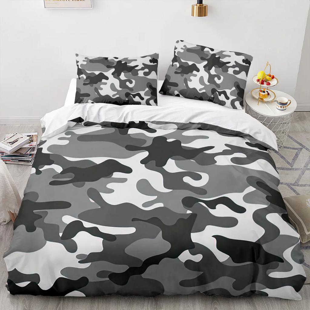 3D Tarnmuster Bettwäsche-Set Design Heimtextilien Coole Jungen Mädchen Kinder Erwachsene Bettbezug-Set Weiche Deckenbezüge Mit Kissenbezug 3 Teile