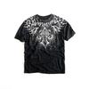 European and American Men's Summer Gothic Skull Letter Print Comfortable and Breathable Round Neck T-shirt Outdoor Street Top