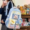 New Japanese High-value Schoolbag Ins Niche Junior High School Student Backpack Female Cute Contrasting Color Large-capacity Backpack