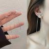 Übertriebene Ohrringe Schlichte Schleifen-Hängeohrringe für Damen Süße Coole Silberfarbene Ohrstecker Sommer Hochzeitsschmuck