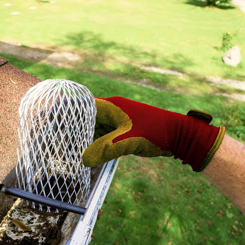 4-Pack Aluminum Gutter Guard Protector, Expandable Leaf Guard Mesh Filter, Debris Prevention for Downspouts, Easy Installation, Durable Material