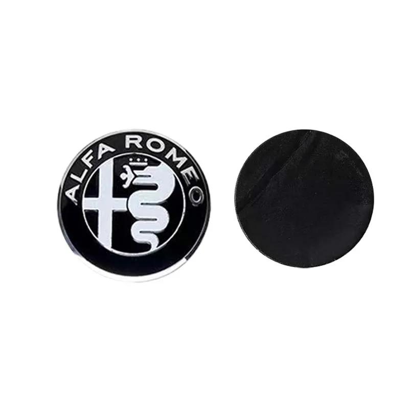 

2026 Hot Sticker 75MM Car Front Hood Badge Rear Trunk Sticker 40MM Car Steering Wheel Badge Sticker For All Alfa Romeo Giulietta For Alfa Romeo
