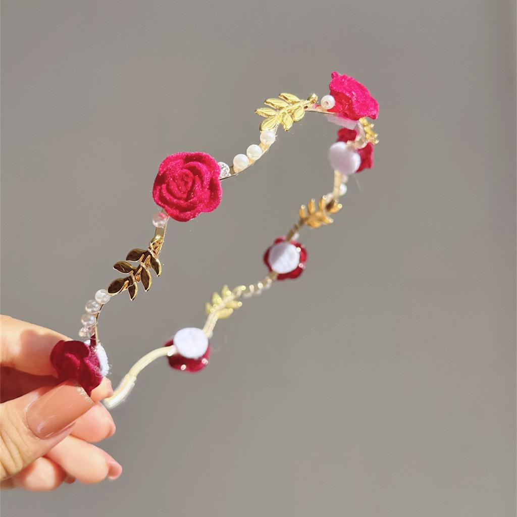 Korean Fashion Crystal Rhinestone Headband Elegant Headband Banquet Hair Hoop Suitable for Ladies Washing Face Headwear