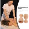 2 Pcs Wooden Swedish Massage Cup Manual Anti Suction Cup Wood Therapies Cup for Muscle Relaxation Body Sculpting Tool