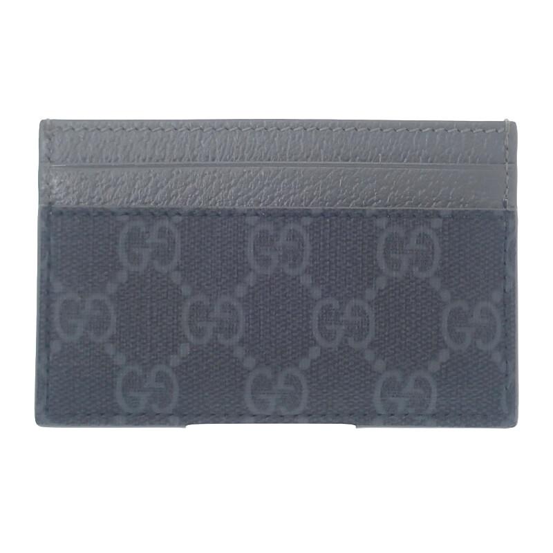 Gucci 768248 FACQC 1048 Card Case Black GG Supreme Canvas Mens