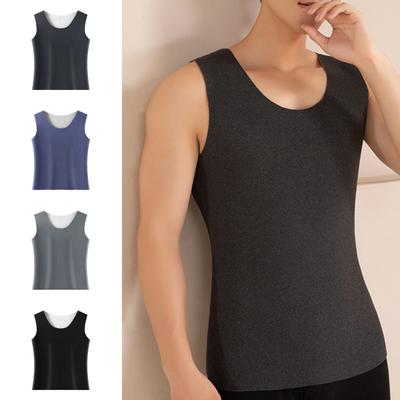 Herren Thermo-Weste, nahtlos, maßgeschneiderte, hochelastische DE-Samt-Schleiftechnologie, Wärmeerzeugung, Tanktops