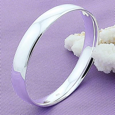 Hot Sale Fashion  Sterling  Round Bracelet Bangles Trendy Simple Big Bangle for Women Jewelry Gift