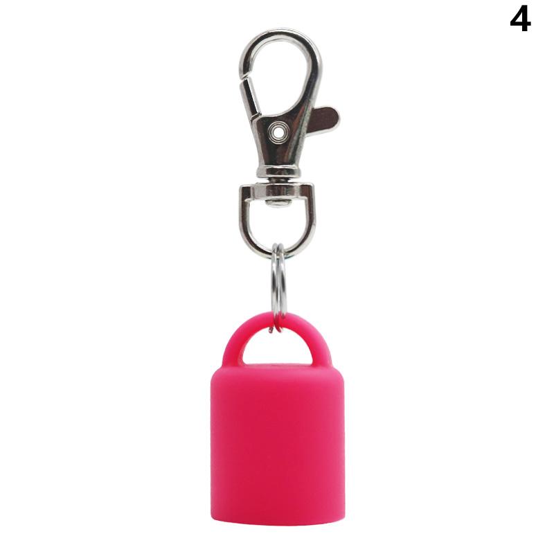 High Quality Practical Silicone Keychain Cap Portable Durable Holder Keychain Compatible For Lip Balm Lipstick Storage Cap