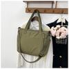 Nylon Bag Women's Cotton Bag Large Capacity Simple Shoulder Bag Student Portable Messenger Bag Commuter Tote Bag