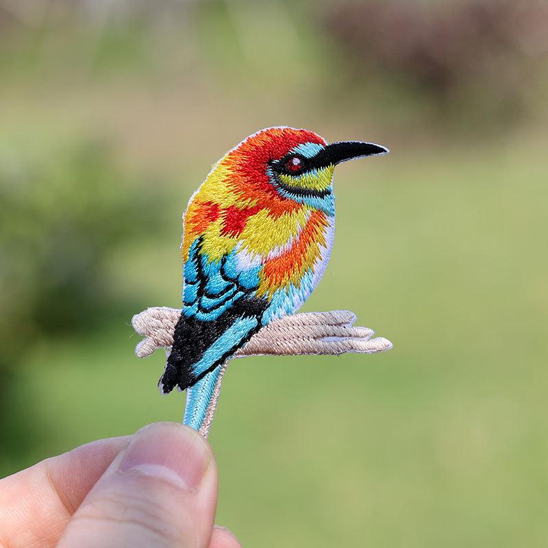 Three Loves Self-Adhesive Animal Cloth Sticker Bird Pattern Patch Sticker Clothes Pants Bag Hole Decoration Clothes Sticker Embroidery Sticker