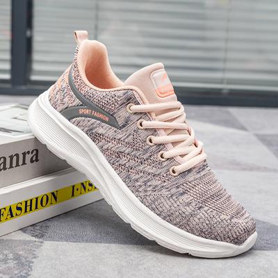 Sapatos femininos primavera sapatos femininos respirável casal casual confortável tênis de sola macia fly tecelagem mulheres