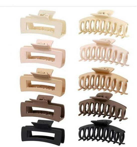 Frosted PS Material Rectangular Claw Hair Clip.