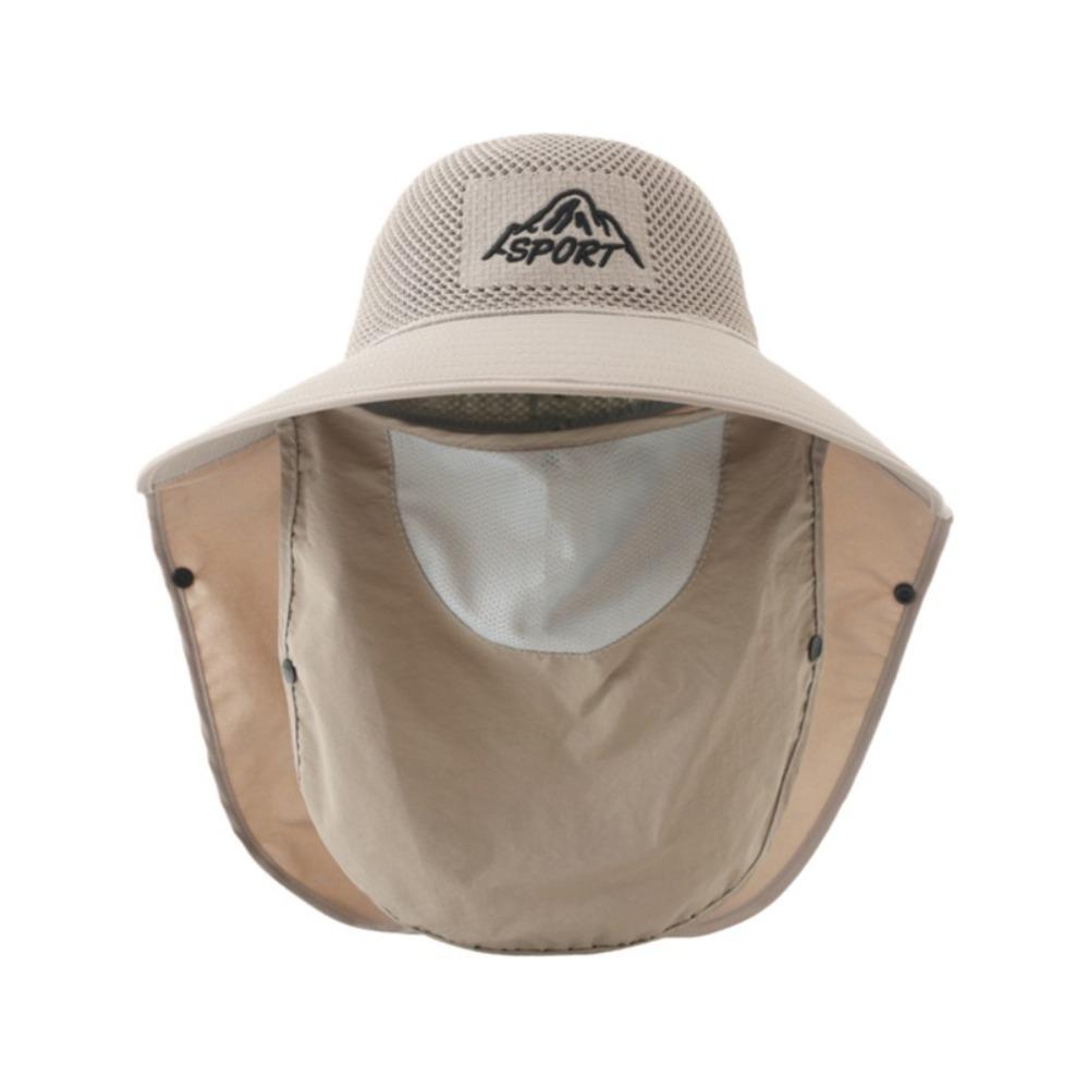 

New UV Protection Bucket Hat with Neck Flap Breathable Shawl Hat Fisherman Hats for Cycling Hiking Camping Fishing Sports світло-сірого кольору
