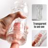 Male Masturbator Cup Dual Channel Realistic Vagina Anus Through Type Vacuum Sucking Transparent Pocket Pussy