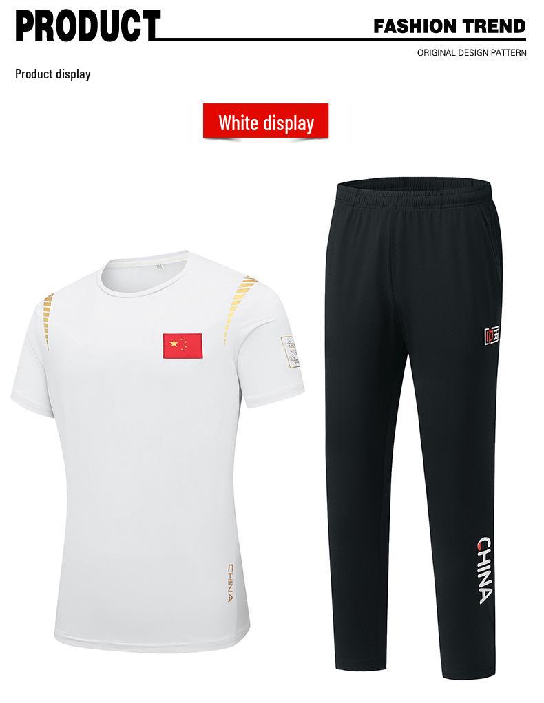 Customizable Quick-Dry Short Sleeve Sports Top: Summer Fitness & Training Uniform