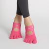 Rutschfeste Yoga-Socken für Damen mit doppelten Kreuzriemen und Fünfzehen für den Innenbereich