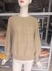 European Style Lantern Sleeve Cable Knit Sweater - Women's Round Neck Loose Pullover Knitwear (2026)
