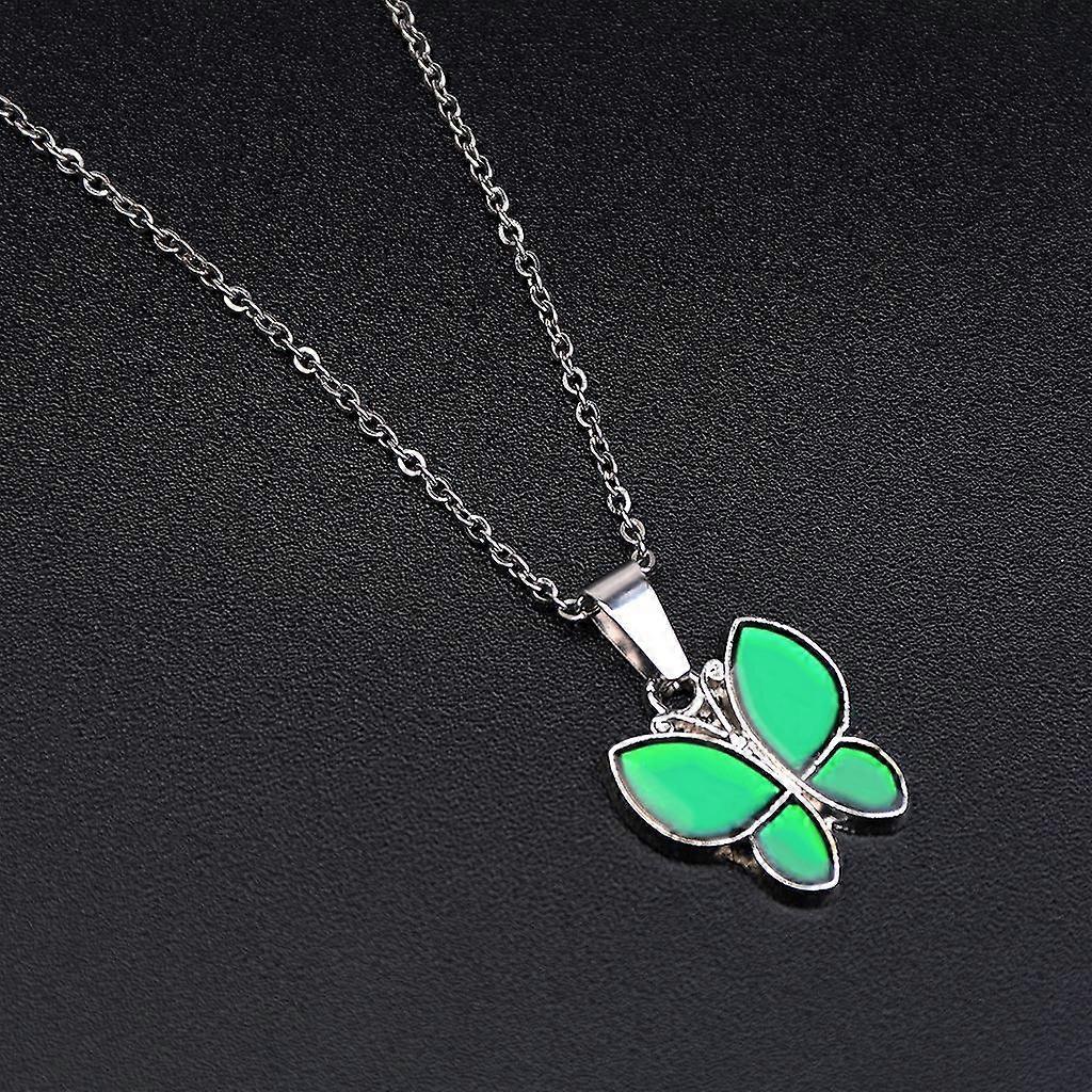 8xSensitive Thermo Mood Color Change Butterfly Pendant Necklace Bridal Jewelry
