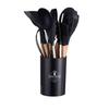 Non-Stick Silicone Spatula and Spoon Set with Wooden Handle - High Temperature Resistant Kitchen Tools