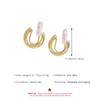 Thick Smooth Open Huggie Hoop Earrings Gold Tone Minimalist Everyday Fashion Earrings for Women