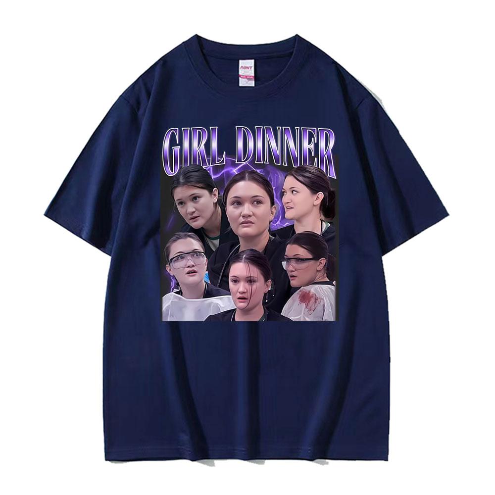 Dr Trinity Santos Vintage Girl Dinner T Shirts Unisexs Clothing Fashion Vintage Classic Tshirt Summer High Quality Loose T Shirt