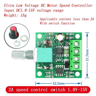 DC 1,8V-35V 2A 3A 5A 10A 30W 80W 90W PWM regulátor otáček motoru Nízkonapěťový regulátor otáček motoru PWM nastavitelný modul pohonu