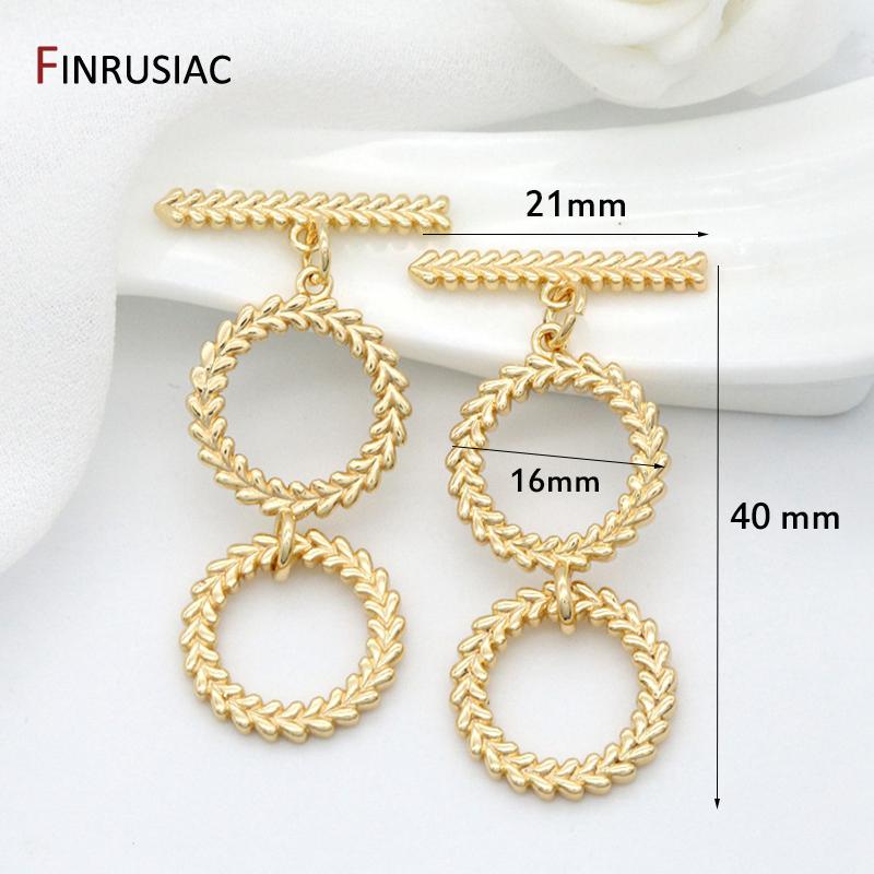 

Jewellery Making Supplies DIY Necklace Bracelet Toggle Clasps Accessories 14K Gold Plated OT Clasp Hooks Jewelry Components 1 set