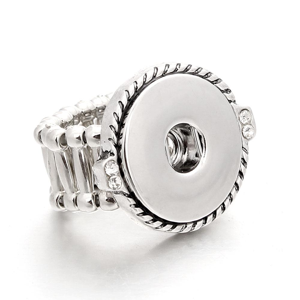 

Fashion Snap Ring Jewelry DIY 18mm Adustable Snaps Button Ring For Women Fitting Jewelry ZH021