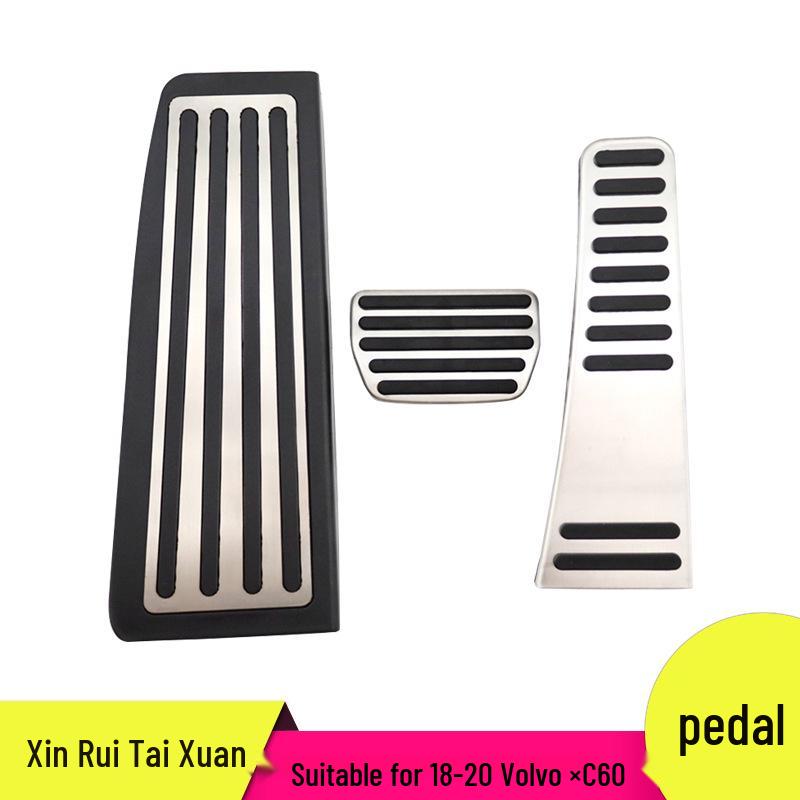 

Volvo XC60 (2018-2020) Anti-Slip Brake & Accelerator Pedal Covers Aluminum Alloy + Hard Rubber