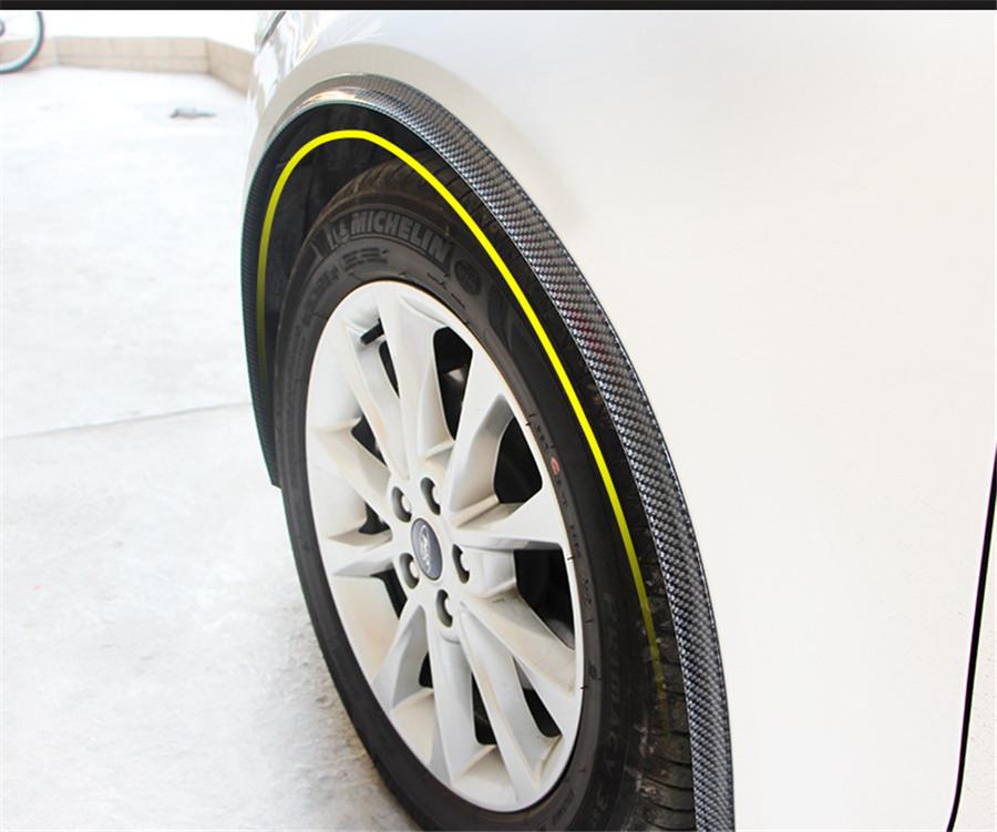2 Pcs 150cm Carbon Fiber Color Car Fender Flare Eyebrow Protection Trim Strip