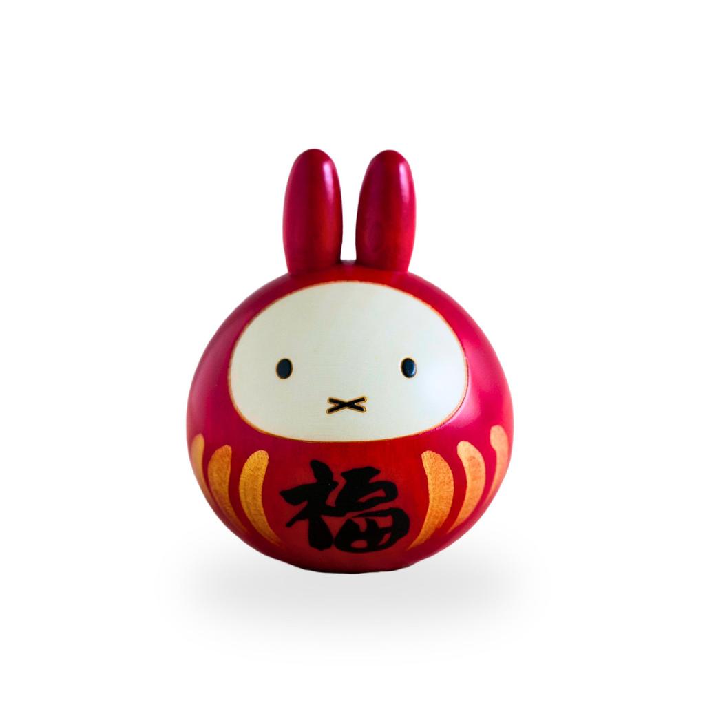 Usaburo Kokeshi Miffy Lucky Daruma Handmade in Folk Kokeshi Indoor Indoor Display / Japan, Crafts, Doll, Decor,
