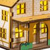Beleuchtetes Miniaturhaus Weihnachtshütte Modell Stadtgebäude Geschenk Tiny Mockup Holz