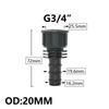 8/16/20/25/32mm Garden PE Tube Connector 1/2 3/4 1" Thread Hose Elbow Barb Coupler Fitting Farm Irrigation PE Pipe Joint