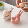 Cute Rabbit Shaped Boiled Eggs Cup Ceramic Eggs Holder Easter Decorations Eggs Display Stands for Party Dinner Table