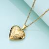 HNSP Heart Necklace Stainless Steel Open Locket Heart Pendant Chain For Women Girl Zircon Accessorie Gift