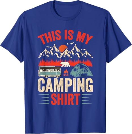 I Love Camping TShirt This Is My Camping Shirt Saying Tee Womens Fashion Outdoor Clothes Camper Hiking Y2k Tees Graphic Outfit S