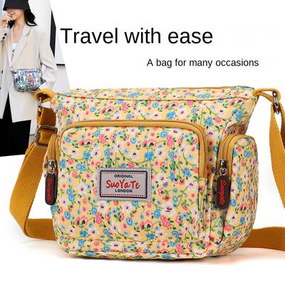 Bloemen Dames Crossbody Tas in Koreaanse Stijl Dames Kleine Capaciteit Waterdichte Schoudertassen Meisjes Multifunctionele Outdoor Reis Tassen Messenger Bag