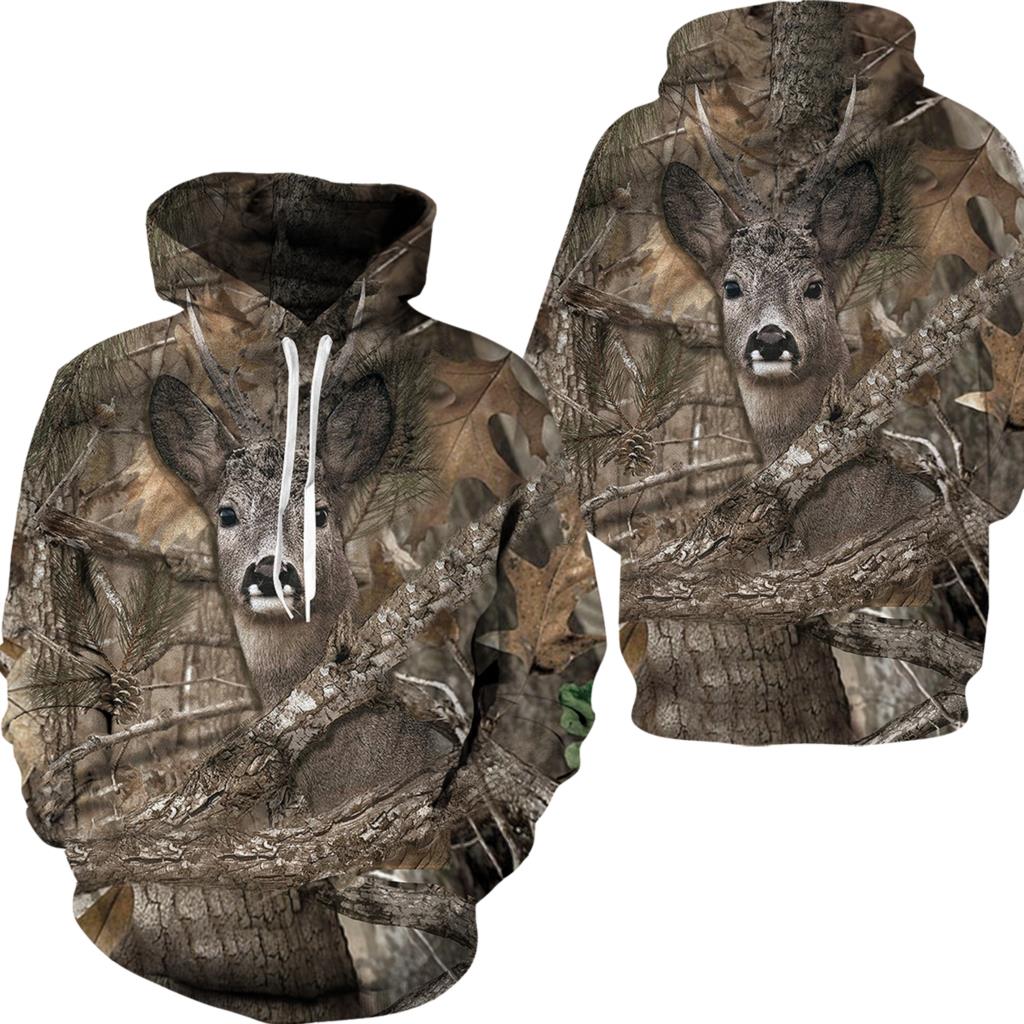 Hoodies 3D Print  Camouflage Animal Elk Wild Boar Boy Girl Casual Fashion Sweatshirts Oversized Hoodie Kids Pullovers Tracksuits