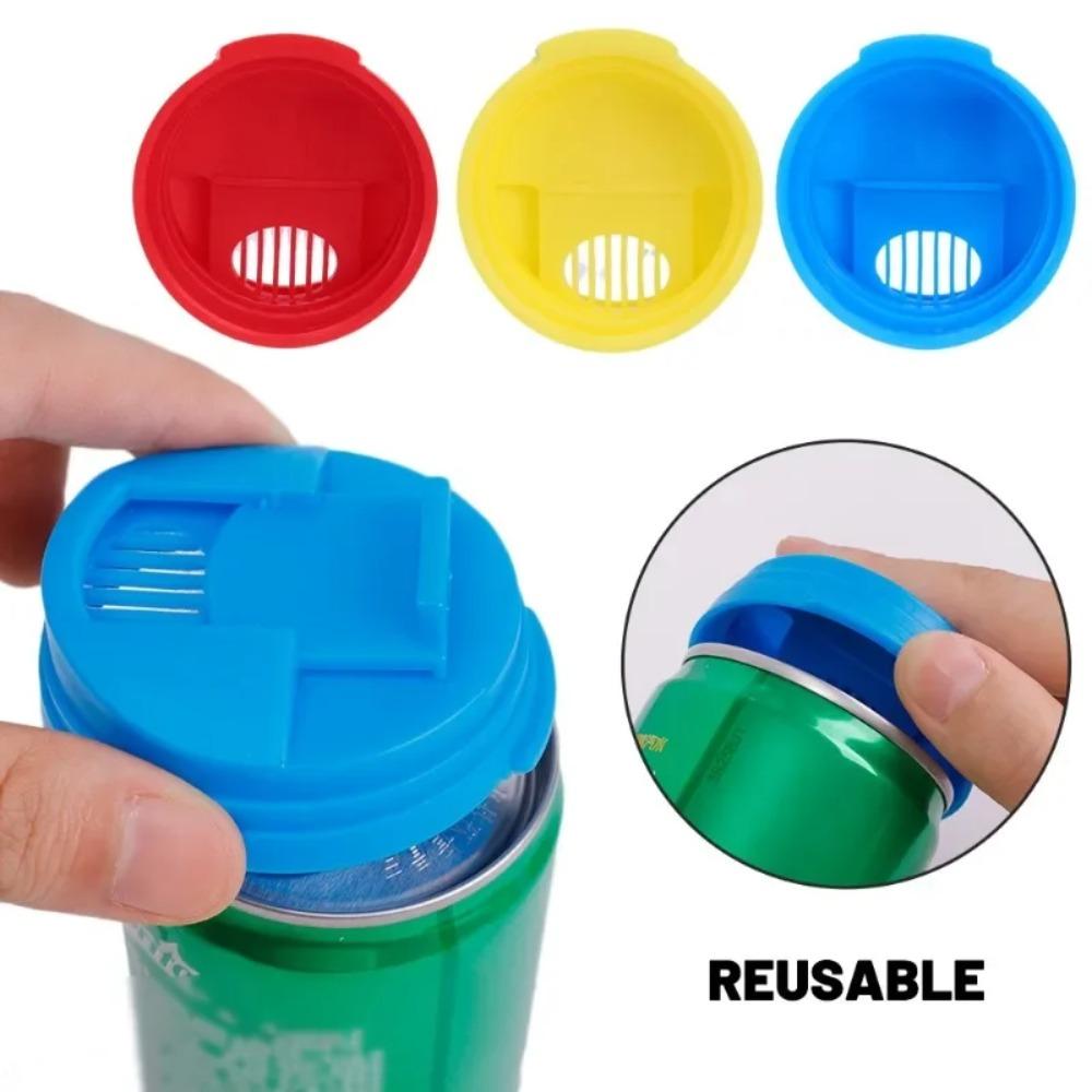 10/1Pcs Plastic Beverage Can Lids Leak-proof Drinks Protector Multi-color Air-leak Beer Sealing Cap Portable Water Bottle Covers