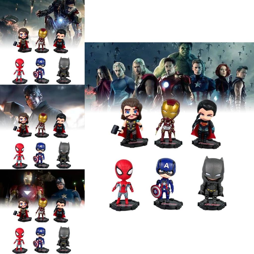 Adorable Q Version Action Figures Captain America Pvc Models