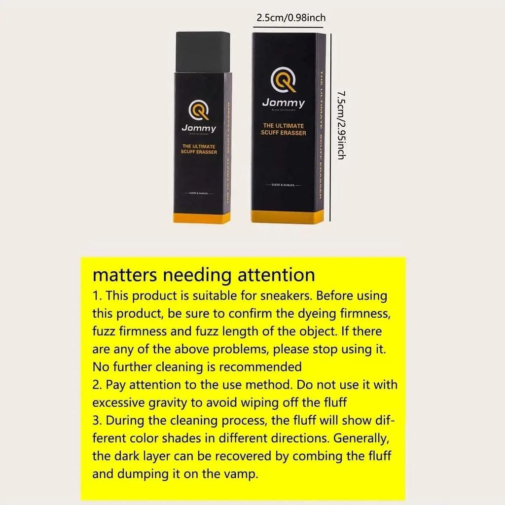 1 st Skoborste Matt Suddgummi för Glans Vita Skor Avkalkning Enkel Lätt att Använda Skotillbehör