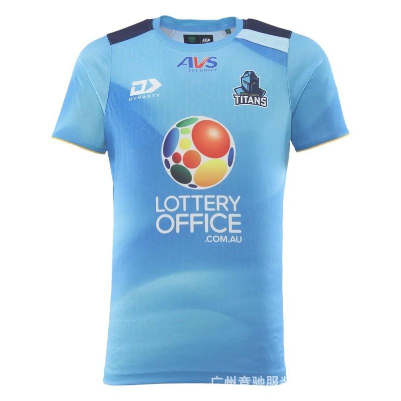 Gold Coast Titans NRL Rugby Training Jersey Mens Short Sleeve Sport Top Home Away Replica