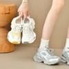 Mesh summer new breathable 2025 versatile dad shoes women's fashion lace-up platform sports casual white shoes