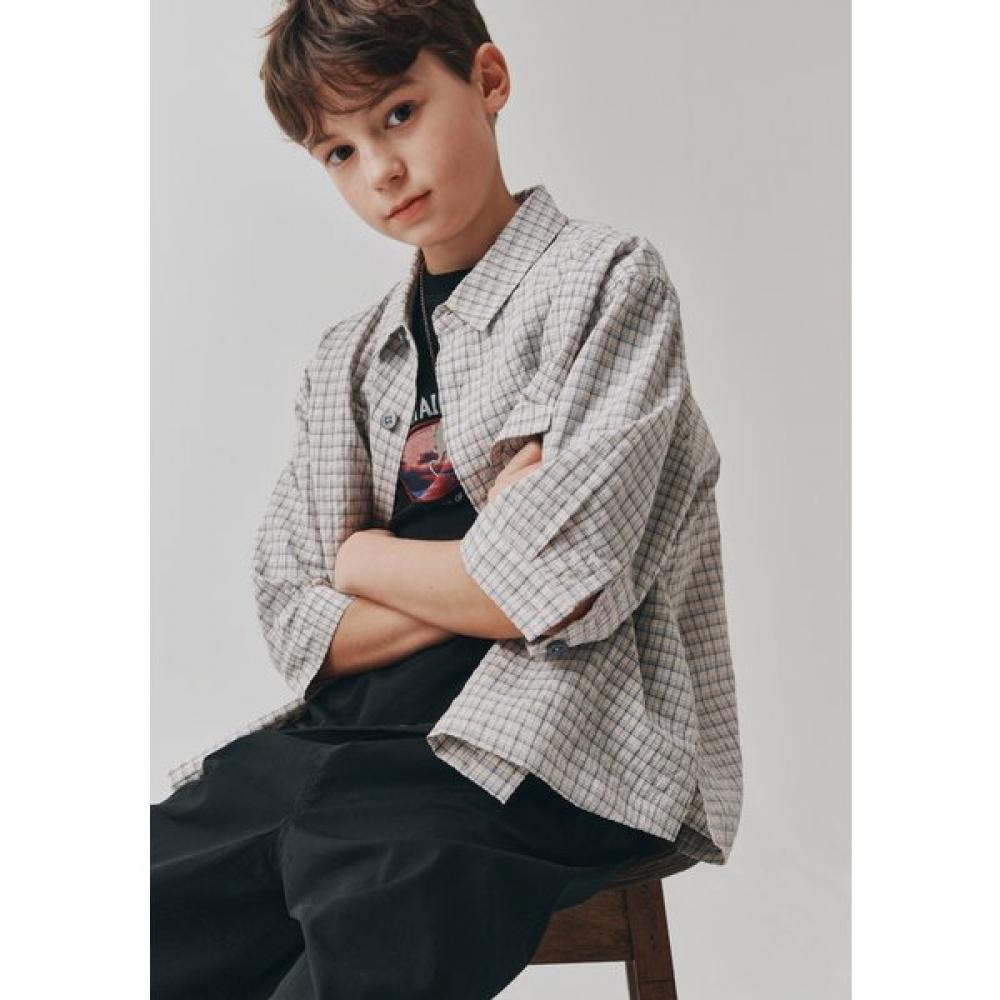 Bluetail Ivory Check 3 4 Sleeve Blouse Azb3bl01iv 150