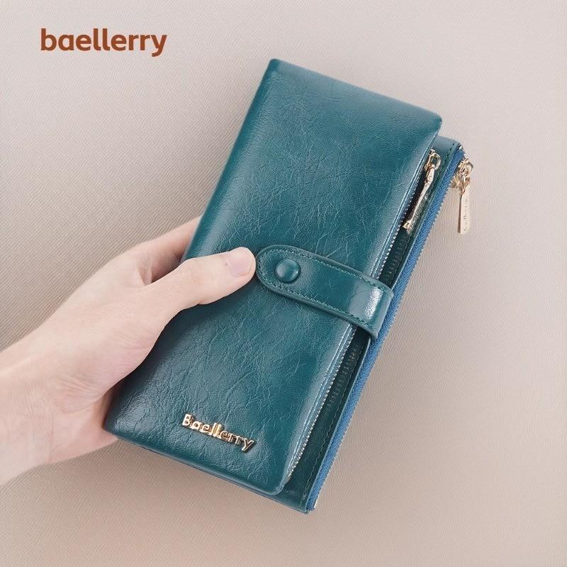 Portafoglio Lungo da Donna Baellerry in Ecopelle PU con Doppia Cerniera e Chiusura per Uso Quotidiano